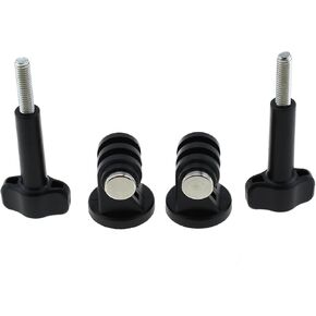 2 Sets Sports Camera Mini Adaptor Head Tripod 1/4 Fixed Base Kit 2 Adaptors 2 T Screws for Tripod or Monopod Self Timer