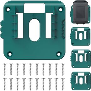 Vibit 5 Pack Battery Holders for Makita 18 V Lithium-ion Batteries Wall Mounted Battery Organizer Heavy-Duty Battery Storage Mount Dock Holder for Workshop Van Shelf Toolbox