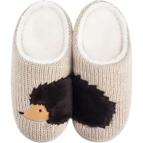 Regilt Pairable Animal House Slippers for Women Men Winter Warm Fuzzy Slippers Non Slip Indoor