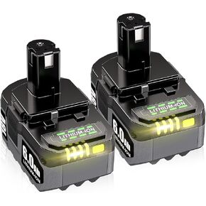 DSANKE 2-Pack18V 6.0Ah Batteries Replacement for Ryobi 18V Battery P102 P103 P104 P105 P107 P109 P190 P191 P122 ABP1803 BPP1820 1322401 1400672 130224007 Battery Cordless Power Tools