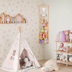 Vertical Plush Toy Display with Elastic Cords, Space-Saving Design, Easy Access & Assembly, Ideal for Playrooms & Bedrooms
