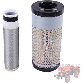10400511200 Air Filter Maintenance Filter Kit Inner and Outer Air Filter Element Combo 19690531100 Compatible with Mahindra Tractor Parts Accessories 2815 HST 3616 Gear 4WD