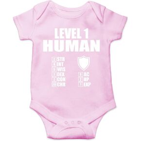 CBTwear Human Level One - Baby Clothes - Funny Newborn Bodysuit Outfits for Boys and Girls