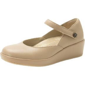 Alegria Women's Hayes Leather Wedge Mary Jane Pump