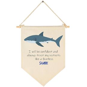 Sea Animals Decor-Ocean Flag Sign Gifts for Baby Boys Girls Kids-Banner Wall Decor Gifts for Nursery Bedroom Playroom Front Door-Montessori Learning-Under the Sea Educational Flag-manta ray