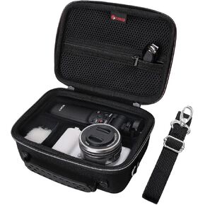 XANAD Black Case for Sony Alpha ZV-E10/ZV-E10L/ ZV-1/ZV-1F Camera Vlogger Accessory Kit Tripod (GP-VPT2 BT) and Microphone - With Shoulder Strap