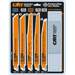 CMT ORANGE TOOLS JS025 25-Pcs RECIPROCATING SAW BLADES SET