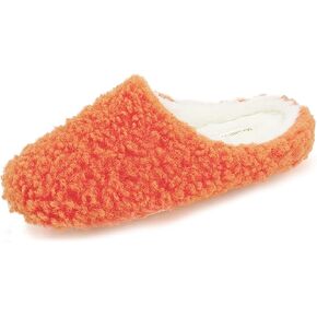 Fuzzy Curly House Slippers for Women With Memory Foam, Winter Cozy Lightweight Washable Ladies Slippers for Indoor Rubber Sole Slip on