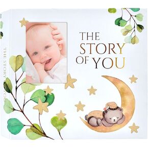 Modern Baby Memory Book Gender Neutral with Ample Photo Space, First 5 Year Journal Baby Book Keepsake with Spacious Pregnancy Section, Scrapbook Baby Photo Albums, Ideal for Baby Shower Gifts