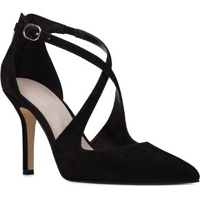 Minshluu Womens Pumps High Heels Pointed Toe Crossed Strap D'Orsay Zip up Stilettos Party Dress Shoes