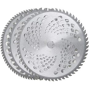 10 Inch Carbide Alloy Brush Cutter Trimmer Blade for Weeder, 3pcs Weed Eater Blade Grass Cutter Circular Saw Blade Brush Cutter Blade 40T, 60T, 80T