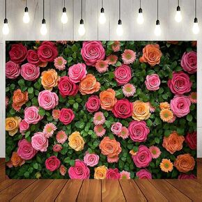 10X8FT Floral Backdrop for Photography Mother's Day Background Spring Green Leaf Flower Photo Backdrop Wedding Birthday Party Decoration Bridal Shower Backdrop Studio Props 049