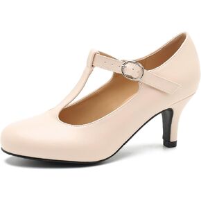 Women's T Strap Mary Jane Kitten Heel Pumps Round Toe Dress Office Work Shoes in Kuwait