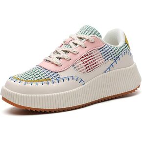 CERYTHRINA Platform Sneakers Women Fashion Shoes: 2.2 Inches - Chunky Braided Walking Shoes