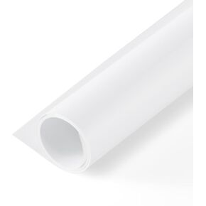 47x118in/1.2x3m White PVC Backdrop for Photography, Matte & Smoooth PVC Vinyl Seamless Background for Product Photoshooting