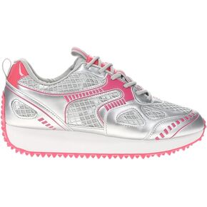 VINTAGE HAVANA Womens Apollo Metallic Lace Up Sneakers Shoes Casual - Silver