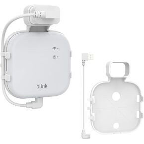 Outlet Wall Mount for Blink Sync Module XR, Save Space and Easy Move Mount Bracket Holder for Blink Outdoor Indoor Security System,Without Messy Wires or Screws（1 Pack, White）