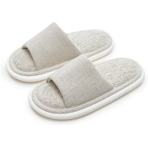 utune House Slippers Open Toe Slippers for Women Men Indoor Slippers Cozy Bedroom Slippers Women House Shoes