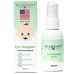 GlamBaby Eye Care - Eye Boogies™ Eyelid Cleaning Spray | Non-Toxic, Sting-Free & Wipe-Free Formula | Keep Kids' Eyes Clean | Kids Eye Drops Sprayer | Baby Eye Drops Spray | Child Eyelid Cleanser