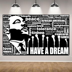 مارتن لوثر كينغ جونيور ديكورات اليوم لدي خلفية الحلم MLK ديكور ديكور أمريكي من أصل أفريقي ديكورات الحب واللوازم للحفلات المنزلية