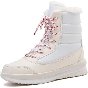 Snow Boots for Women Fur Lined Winter Boots for Women Waterproof Warmth Thickened Plus Fleece Womens Snow Boots