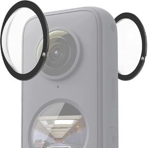 VBESTLIFE Dual Lens Guards for Insta360 One X2, Dual Lens Guards Prevent Scratches High Transmittance PC Protective Cover for Insta360 ONE X2