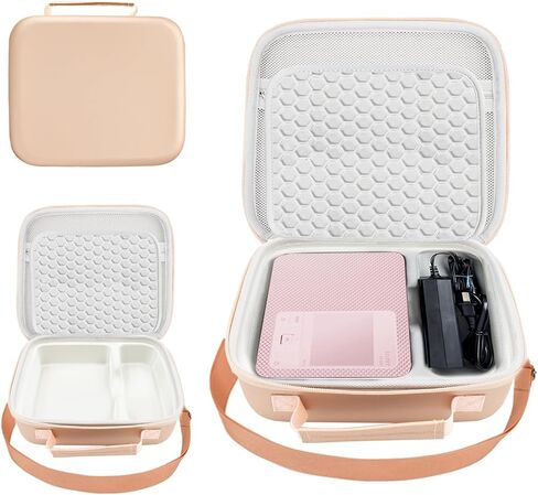 Hard Storage Case Compatible with Canon Selphy CP1300 CP1500 CP1200 Wireless Color Photo Printer，Design for Outdoor and Travel,Photo Printer Protective Case(Rose Gold，Case Only) in Saudi Arabia