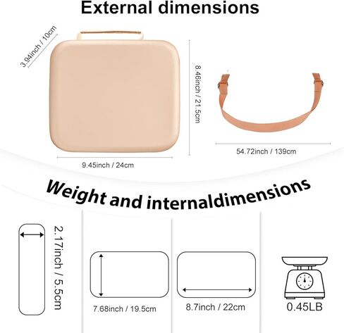 Hard Storage Case Compatible with Canon Selphy CP1300 CP1500 CP1200 Wireless Color Photo Printer，Design for Outdoor and Travel,Photo Printer Protective Case(Rose Gold，Case Only) in Saudi Arabia