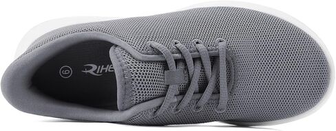أحذية Rihero Womens Walking مريحة غير قسيمة تنس الأحذية الرياضية الرياضية أحذية خفيفة الوزن الأزياء الأحذية الرمادية الحجم 9.5 in Kuwait