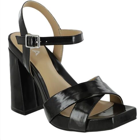 MIA Womens Erina Ankle Strap Block Dress Sandals High Heel 3" & Up - White in Saudi Arabia