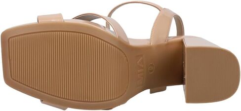 Mia Womens Erina Onkle Strap Block Sandals High Cheel 3 "& Up - White in Kuwait