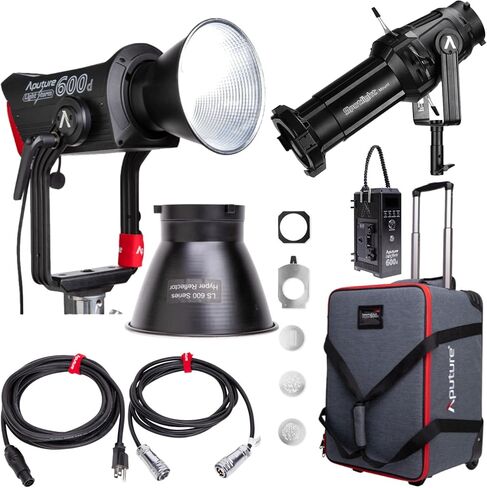 Aputure Light Storm 600D LED LID (V-MOUNT) مع حزمة MOTTALL APUTURE مع عدسة 36 درجة (عنصران). in Kuwait