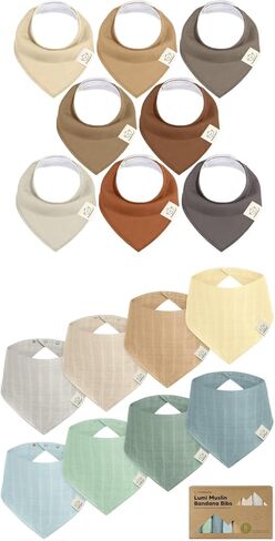 Keababies 8 -Pack Baby Bandana Bibs و 8 عبوات من الشاشات ، مرايل الأطفال للبنين ، الفتيات - العضوية ، الأنيقة للجنسين Bibs - Muslin Bandana Bibs ، Baby Drool Pibs ، Newborn ، Toddler in Kuwait