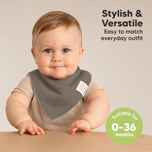 Keababies 8 -Pack Baby Bandana Bibs و 8 عبوات من الشاشات ، مرايل الأطفال للبنين ، الفتيات - العضوية ، الأنيقة للجنسين Bibs - Muslin Bandana Bibs ، Baby Drool Pibs ، Newborn ، Toddler in Kuwait