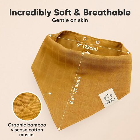 Keababies 8 -Pack Baby Bandana Bibs و 8 عبوات من الشاشات ، مرايل الأطفال للبنين ، الفتيات - العضوية ، الأنيقة للجنسين Bibs - Muslin Bandana Bibs ، Baby Drool Pibs ، Newborn ، Toddler in Kuwait