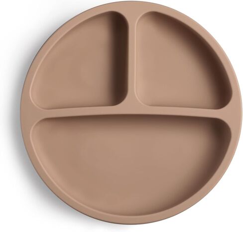 لوحة شفط Vitever مع غطاء للطفل ، Baby & Kid ، سيليكون بنسبة 100 ٪ من الدرجة الغذائية ، والتصميم المقسم ، والميكروويف وغسالة الصحون آمنة - طبيعي in Kuwait