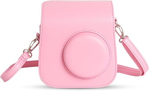 حالة واقية من كاميرا Mosiso متوافقة مع Instax Mini SE ، PU Leather Camera Camera Campy Came Carve مع حزام كتف قابل للتعديل وجيب لفيلم Instax Mini SE ، الأرجواني ، الأرجواني in Kuwait