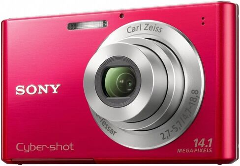 Sony DSC-W330 14.1MP Digital Camera with 4x Wide Angle Zoom with Digital Steady Shot Image Stabilization and 3.0 inch LCD (Red) (Renewed) in Saudi Arabia