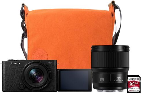 Panasonic Lumix S9N كاميرا كاملة المرآة مع Lumix S9 1840 Lens Kit (Black) مع Lumix S 50mm F1.8 L-MOUNT LENS ) in Saudi Arabia