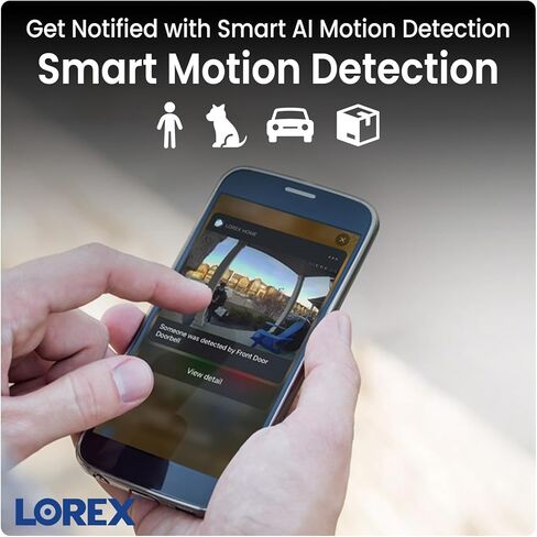 Lorex 4K Spotlight Indoor/Outdoor Wi-Fi 6 Camera مع إضاءة أمنية ذكية ، شخص ، مركبة ، اكتشاف الحيوانات والحزم ، الحديث ثنائي الاتجاه ، الاستجابة السريعة ، الانصهار in Kuwait