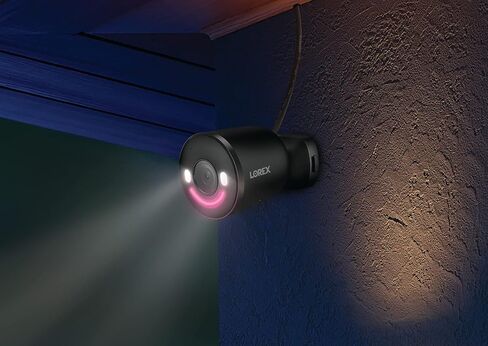 Lorex 4K Spotlight Indoor/Outdoor Wi-Fi 6 Camera مع إضاءة أمنية ذكية ، شخص ، مركبة ، اكتشاف الحيوانات والحزم ، الحديث ثنائي الاتجاه ، الاستجابة السريعة ، الانصهار in Kuwait