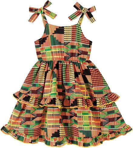 Toddler Baby Girl Dress African Clothes Girls Dashiki Ankara Dresses Kids African Clothing in Saudi Arabia