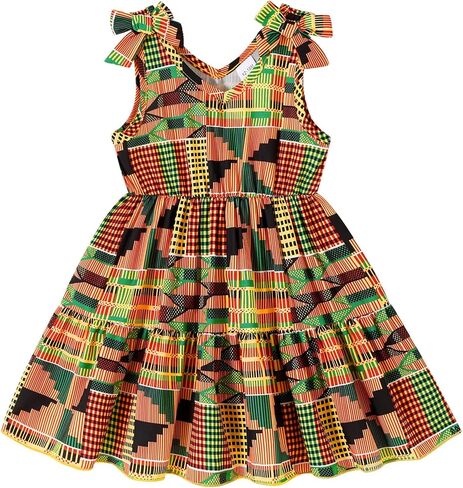 Toddler Baby Girl Dress African Clothes Girls Dashiki Ankara Dresses Kids African Clothing in Saudi Arabia