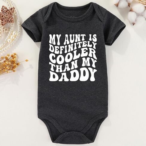 Aunt Is Cooler Than My Dad Baby Clothes Aunties Bestie Bodysuits boy girl auntie outfits in Saudi Arabia