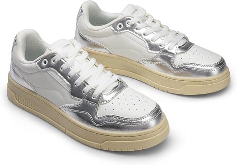 DREAM PAIRS Women's Fashion Court Sneakers Walking Shoes Comfortable Low-Top Lace-Up Casual Classic Athletic Skateboard Sneakers in Kuwait