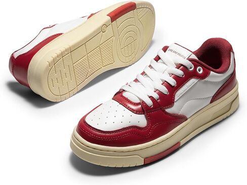 DREAM PAIRS Women's Fashion Court Sneakers Walking Shoes Comfortable Low-Top Lace-Up Casual Classic Athletic Skateboard Sneakers in Kuwait