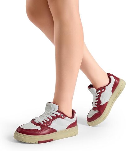 DREAM PAIRS Women's Fashion Court Sneakers Walking Shoes Comfortable Low-Top Lace-Up Casual Classic Athletic Skateboard Sneakers in Kuwait