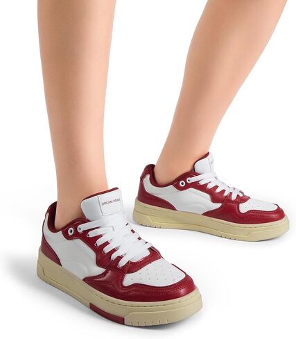 DREAM PAIRS Women's Fashion Court Sneakers Walking Shoes Comfortable Low-Top Lace-Up Casual Classic Athletic Skateboard Sneakers in Kuwait