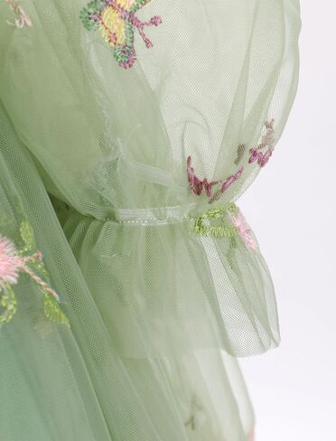 Obeeii عيد ميلاد Tulle Dress Baby Girls Long Sleeve Floral Dress Toddler in Kuwait