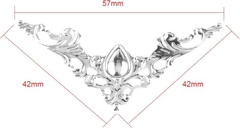 20PCS BOOK CORRENTORS ، 1.65x1.65x2.24in زوايا الكتب ، زوايا الكتب المعدنية للكتب الأثاث كتب الكتب ، صناديق المجوهرات الخزانة الزخرفية الزخرفية in Kuwait